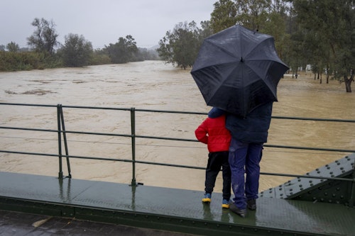 Lluvias intensas en Málaga y Cádiz con aviso rojo y naranja