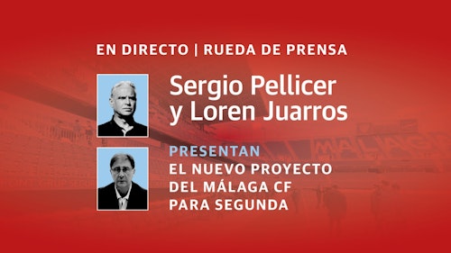 Así fue la rueda de prensa del Málaga CF de Sergio Pellicer y Loren Juarros