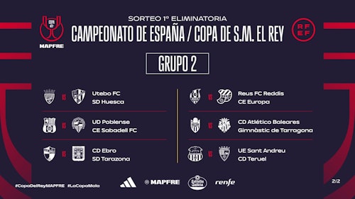 La Real se medirá al Negreira gallego y el Eibar, al Náxara riojano en Copa