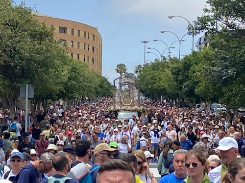 La Bajada de la Virgen del Pino: concluye el recorrido, la patrona ya está dentro de la catedral