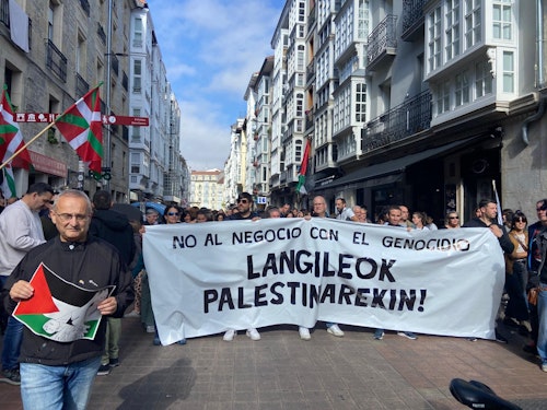 Huelga en apoyo a Palestina en las calles de Vitoria