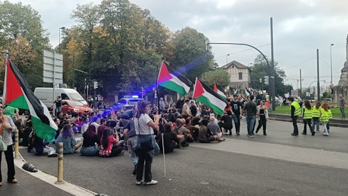 Concluye la jornada de huelga de apoyo a Palestina con una concentración en Indautxu