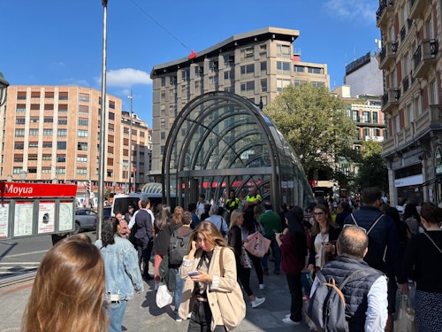 Concluye la jornada de huelga de apoyo a Palestina con una concentración en Indautxu