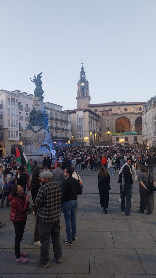 Huelga en apoyo a Palestina en las calles de Vitoria