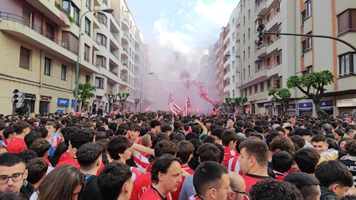 En directo, el ambiente del Athletic-Manchester United