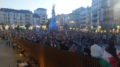 Huelga en apoyo a Palestina en las calles de Vitoria