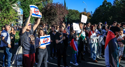 Huelga en apoyo a Palestina en las calles de Vitoria
