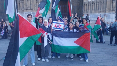 Huelga en apoyo a Palestina en las calles de Vitoria