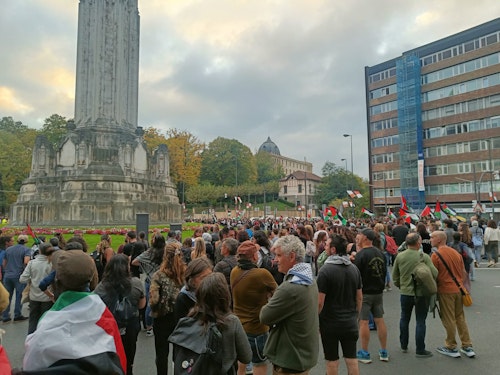 Concluye la jornada de huelga de apoyo a Palestina con una concentración en Indautxu