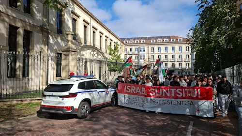 Huelga en apoyo a Palestina en las calles de Vitoria
