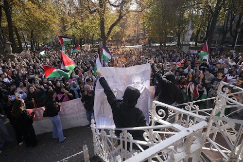 Huelga en apoyo a Palestina en las calles de Vitoria