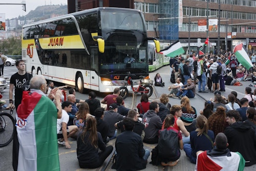 Concluye la jornada de huelga de apoyo a Palestina con una concentración en Indautxu