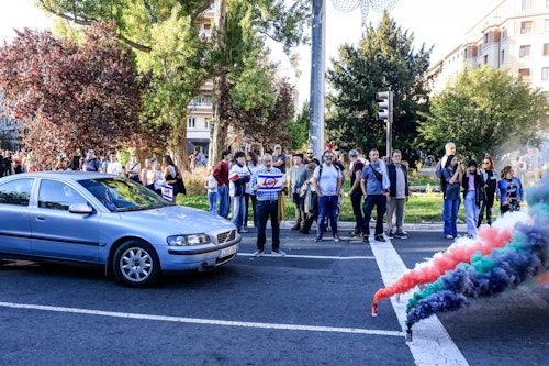 Huelga en apoyo a Palestina en las calles de Vitoria