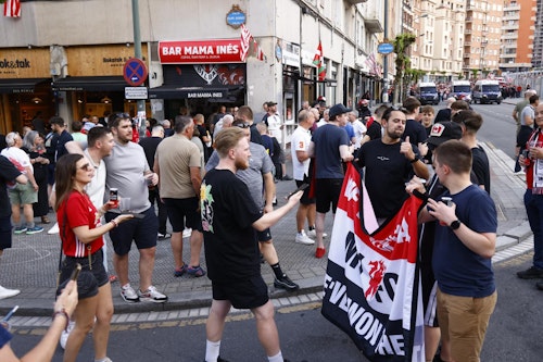 En directo, el ambiente del Athletic-Manchester United