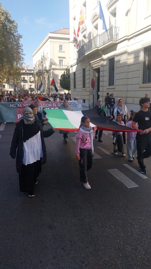Huelga en apoyo a Palestina en las calles de Vitoria