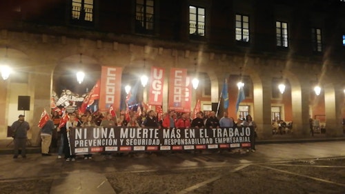 Así te hemos contado la manifestación en Gijón por la siniestralidad laboral en Asturias