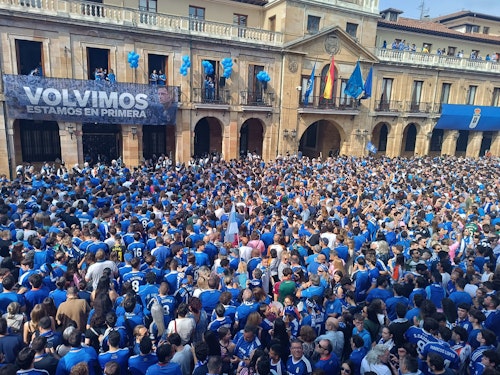 Así ha sido la gran fiesta por el ascenso del Real Oviedo a Primera División