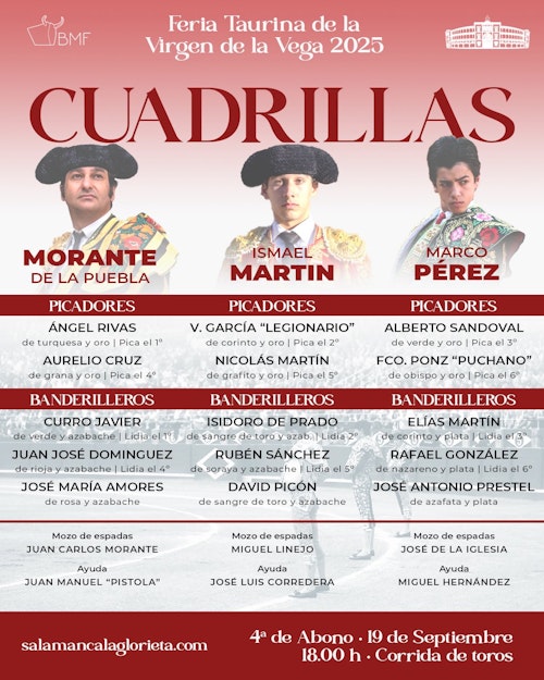 La 4ª de abono en La Glorieta: Ismael Martín y Marco Pérez, a hombros en La Glorieta