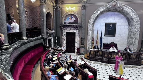 Camisetas y bronca en el pleno del Ayuntamiento de Valencia