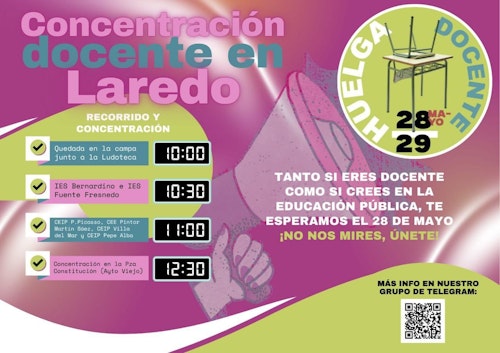 Los sindicatos cifran el seguimiento de la huelga de los docentes en el 52,3%