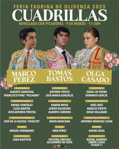 Así hemos narrado la novillada de este domingo de la feria de Olivenza