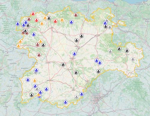 Nuevas evacuaciones por los incendios forestales en Castrocalbón y Anllares sube a nivel 2