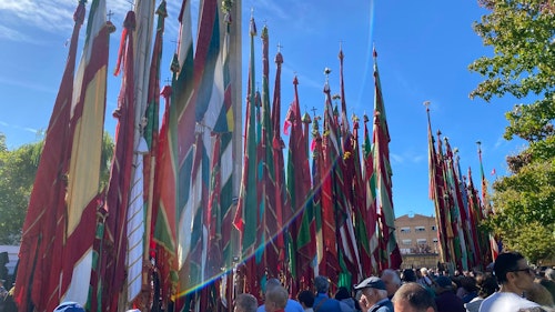 Sigue en directo la romería de carros y pendones de San Froilán a La Virgen del Camino