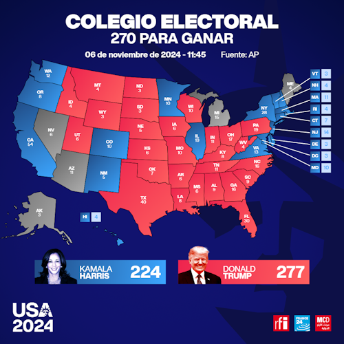 Así queda el mapa electoral tras la victoria de Trump en las presidenciales